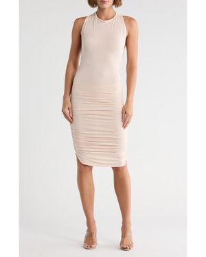 Go Couture Scrunch Jersey Minidress - Natural