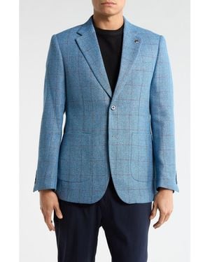 T.R. Premium Slim Fit Two Button Blazer - Blue