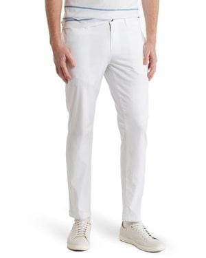 14th & Union The Wallin Stretch Twill Trim Fit Chino Pants - White