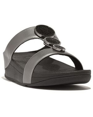 Fitflop Halo Rhinestone Pavé Wedge Sandal - Black