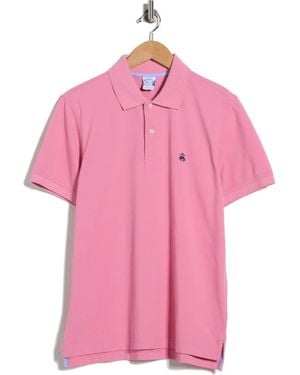 Brooks Brothers Solid Piqué Slim Fit Polo - Pink