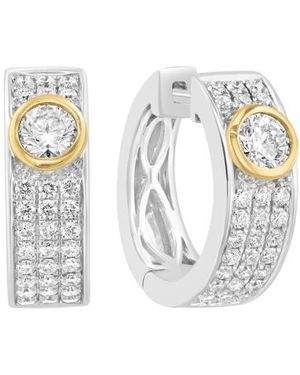 Effy Lab Grown Diamond Huggie Hoop Earrings - White