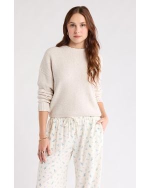 Abound Cozy Crew Pullover Sweater - Natural