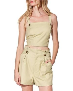 Walter Baker Maven Twill Crop Top - Natural