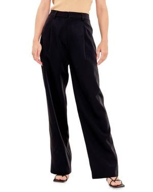 Endless Rose Classic Pleated Suit Pants - Black