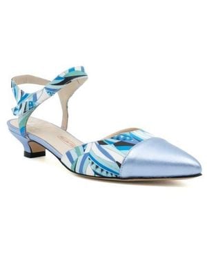 Amalfi by Rangoni Aosta Ankle Strap Pointed Cap Toe Pump - Blue