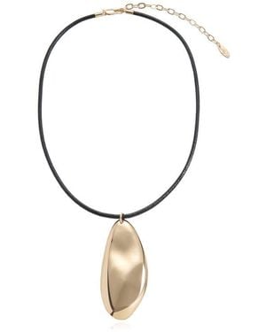 Ettika Liquid Pendant Cord Necklace - Metallic