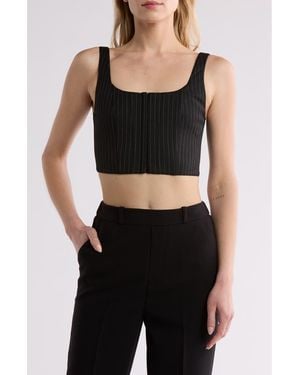 Alice + Olivia Breslin Corset Top - Black