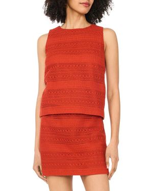 1.STATE Mesh Crewneck Tank - Red