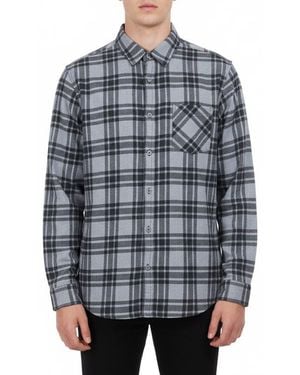 Burnside Plaid Flannel Shirt - Gray