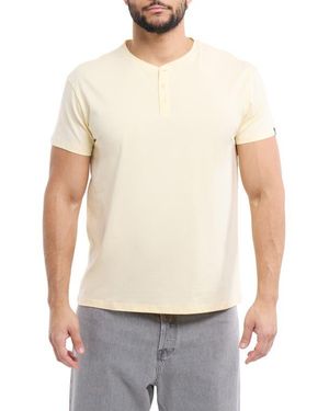 Xray Jeans Short Sleeve Henley - Natural