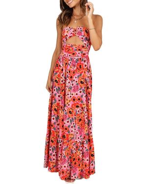 adelaide scallop cutout tie strap maxi dress Petal and Pup Women's Adelaide Maxi Dress