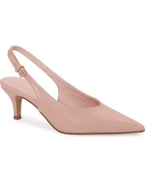 BERNESS Clarabelle Pointed Toe Slingback Pump - Pink