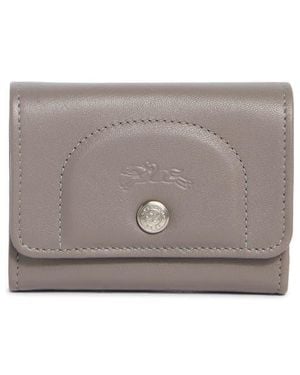 Longchamp Le Pliage Xtra Leather Flap Card Case - Gray