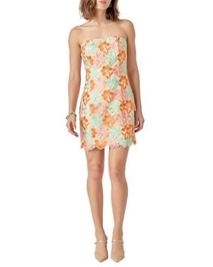 Endless Rose Floral Lace Strapless Minidress - Multicolor