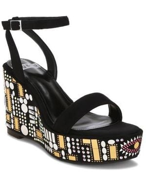 Rag & Co Metropolis Wedge Sandal - Black