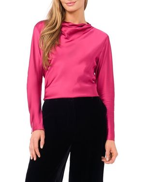 Ted Baker Amy Cowl Neck Satin Top - Red