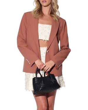 Walter Baker Serena Pinstripe Blazer - Orange