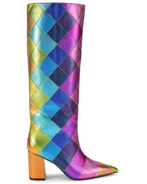 Kurt Geiger Metallic Regent Knee-High Boots - Blue