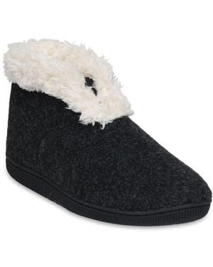 GAAHUU Faux Wool & Faux Shearling Slipper - Black