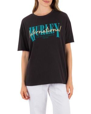 Hurley Foundry Boyfriend Graphic T-Shirt - Black