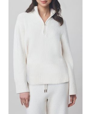 Splendid X @Cellajaneblog Quarter Zip Sweater - White