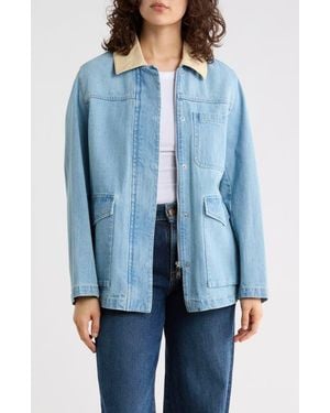 Sam Edelman Washed Denim Jacket - Blue
