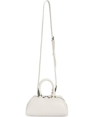 BCBGMAXAZRIA Faux Leather Top Handle Satchel - Metallic
