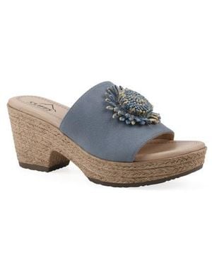 White Mountain Birkley Wedge Sandal - Gray