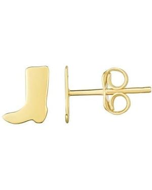 KARAT RUSH 14K Western Boot Stud Earrings - Metallic