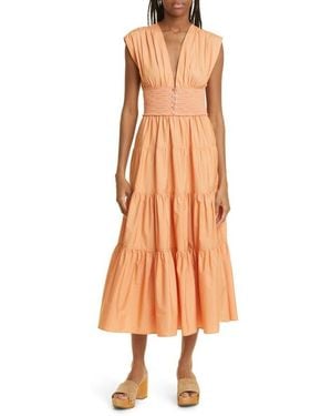 Derek Lam Antara A-Line Dress - Orange