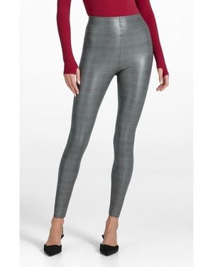 Commando Plaid Faux Leather Leggings - Multicolor