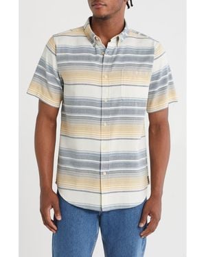 Ezekiel Coast Short Sleeve Button-Down Shirt - Blue