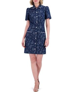 white christmas dresses Eliza J Printed Metallic Gown