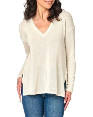 Gibsonlook V-Neck High-Low Tunic - White