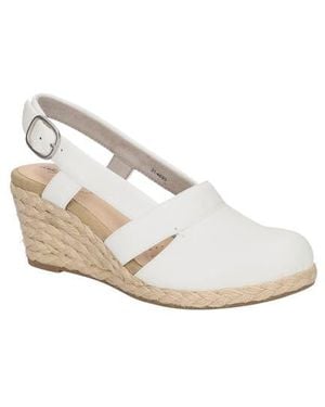 Easy Street Stargaze Espadrille Wedge Pump - White