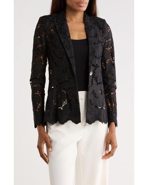 L'Agence Clementine Lace Blazer - Black