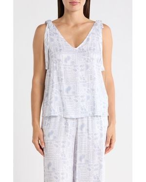 Splendid Tie Strap Tank - Blue