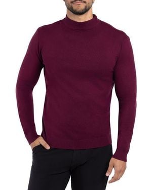 Xray Jeans Mock Neck Knit Sweater - Red