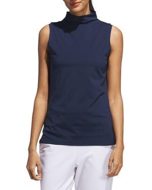 adidas Funnel Neck Golf Top - Blue