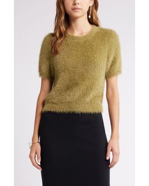 Open Edit Eyelash Sweater - Green