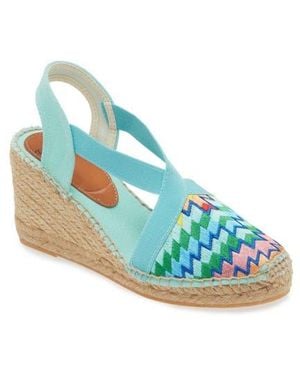 Toni Pons Gardenia Embroidered Espadrille Wedge - Blue