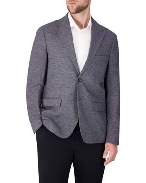Report Collection Glen Plaid Sport Coat - Blue