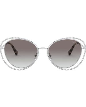Miu Miu 54Mm Butterfly Sunglasses - Gray