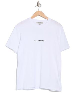 AllSaints Tour Logo Oversize T-Shirt - White