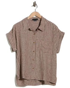 Sanctuary Cali Linen Blend Shirt - Brown