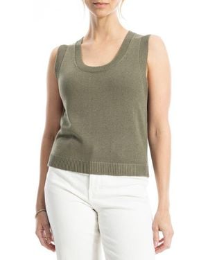 Max Studio Knit Shell Top - Green