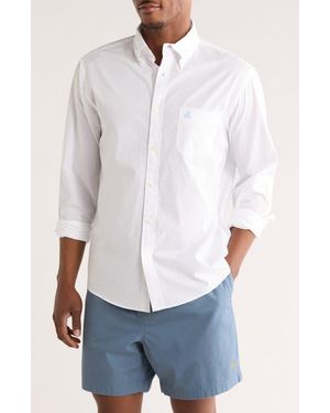 Brooks Brothers Cotton Poplin Button-Down Shirt - White