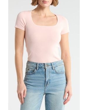 Leith Compact Short Sleeve Sweater - Blue