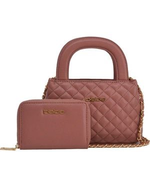 Bebe Sofie Small Satche With Matching Wallet - Red